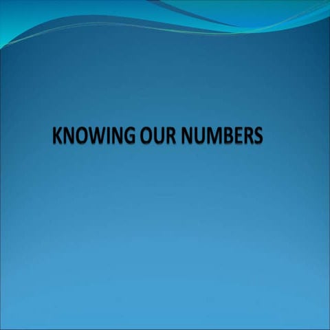 Knowing our number | PPT