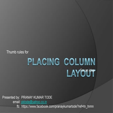 Placing  column layout
