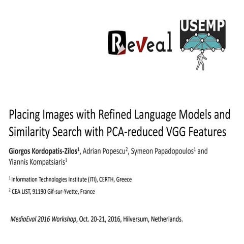 Placing Images with Refined Language Models and Similarity Search with PCA-re...