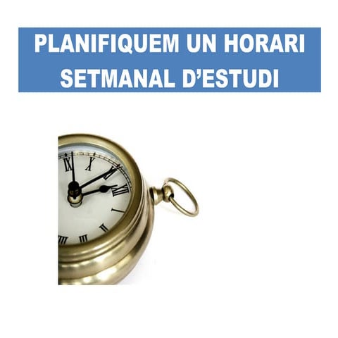 Pla d'estudi personal