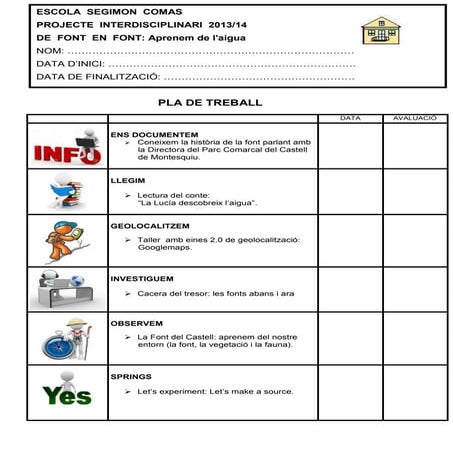 Pla de treball alumnes CM 13 14