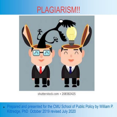 Plagiarism lecture 2020
