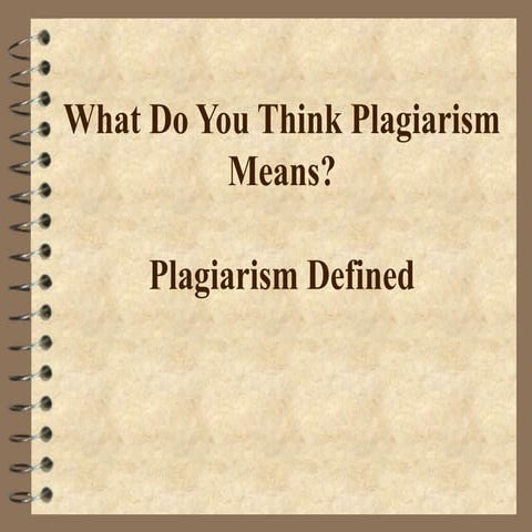 Plagiarism
