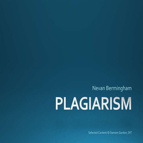 Plagiarism Presentation