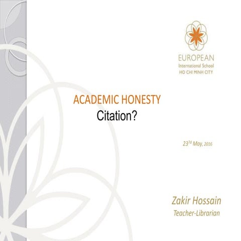 Citation Lesson for Middle and High School Teacher-Librarians