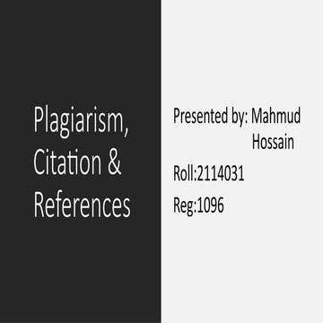 Referencing and Citation | PPTX