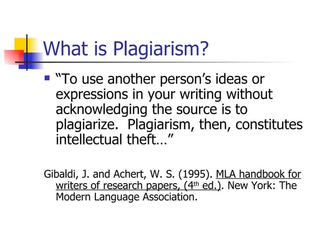 Plagiarism Power Point