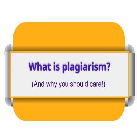Plagiarism Power Point Presentation plagiarism