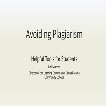 Plagiarism Presentation2019