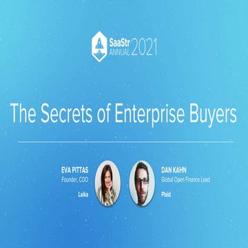 Secrets of the Enterprise Buyers with Plaid's Global Finance Lead and Laika's...