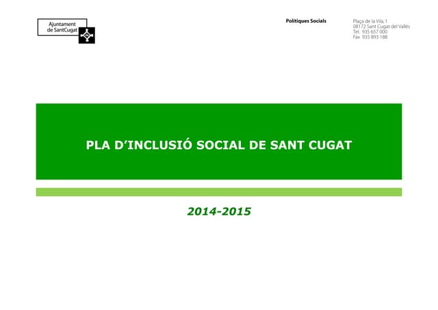Pla Inclusió Social Sant Cugat del ...