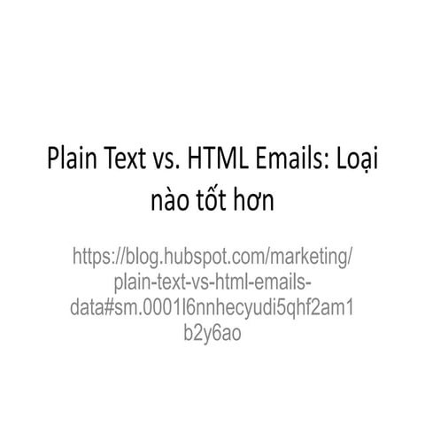 Plain text or html email | PPT