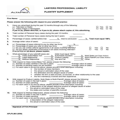 Bop Questionnaire | PDF