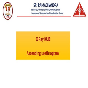 PLAIN XRAY KUB AUG  MCU CLASS urology ppt