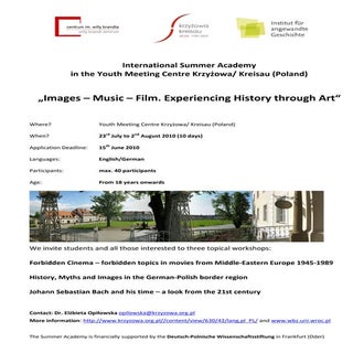 International Summer Academy in Krz...