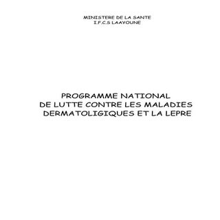 Programme national de lutte contre ...