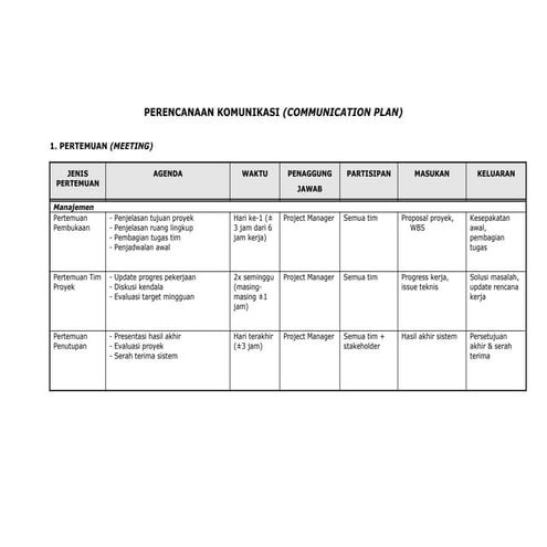 Comprehensive Communication Plan for Project Management Success | DOC