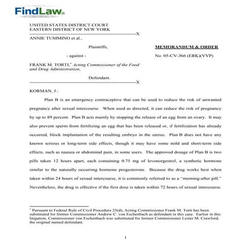 FindLaw - Contraception Lawsuit Ruling