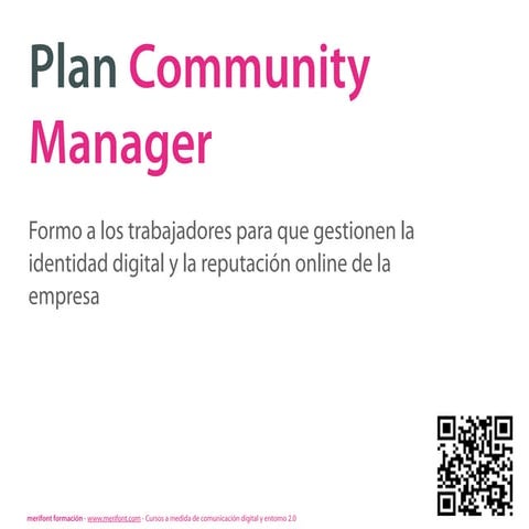 Plan Community Manager