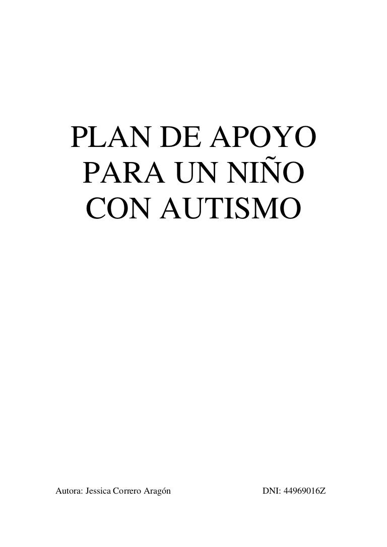 Plan De Apoyo Ninos Con Autismo