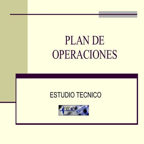 Plan De Operaciones