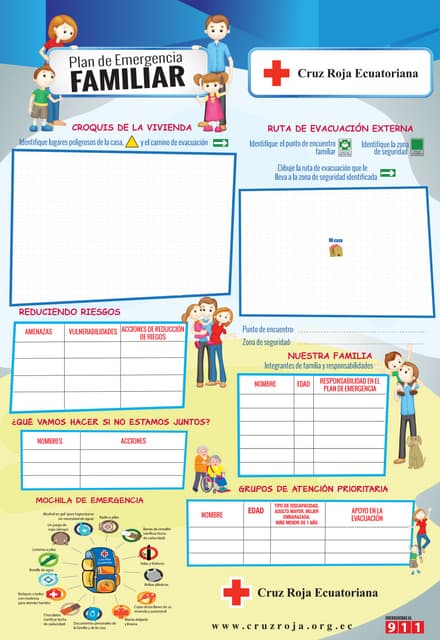 ficha plan familiar de emergencia plan de emergencia familiar