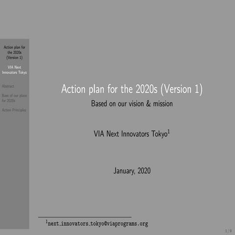 VIA Next Innovators plan for 2020s English