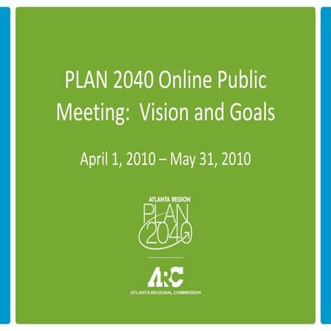 P L A N 2040  April  May  Online  Public  Meeting