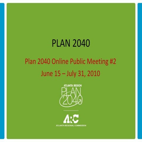 Plan 2040 Online Public Meeting 2