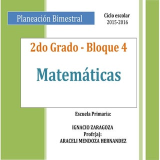 Plan 2do grado   bloque 4 matemáticas