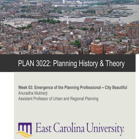 History & Theory of Planning: The City Beautiful