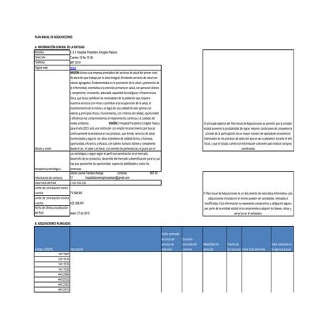Plan anual de compras | PDF