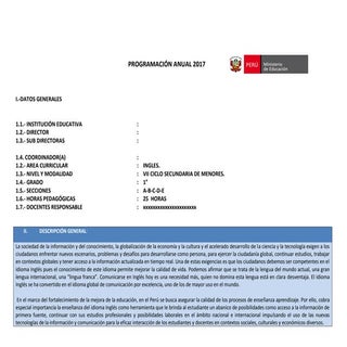 Plan anual jec ingles 2017 model