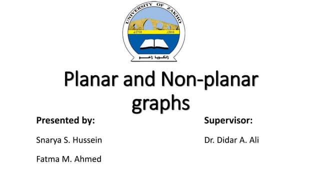 Planar Planar and Non-planar graphsand Non-planar graphs