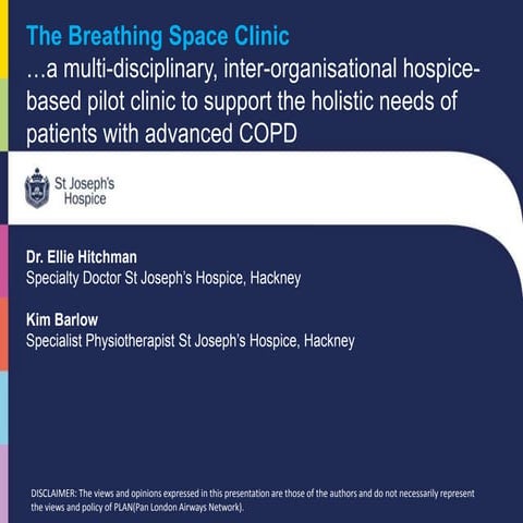The Breathing Space Clinic …a multi-disciplinary, inter-organisational ...