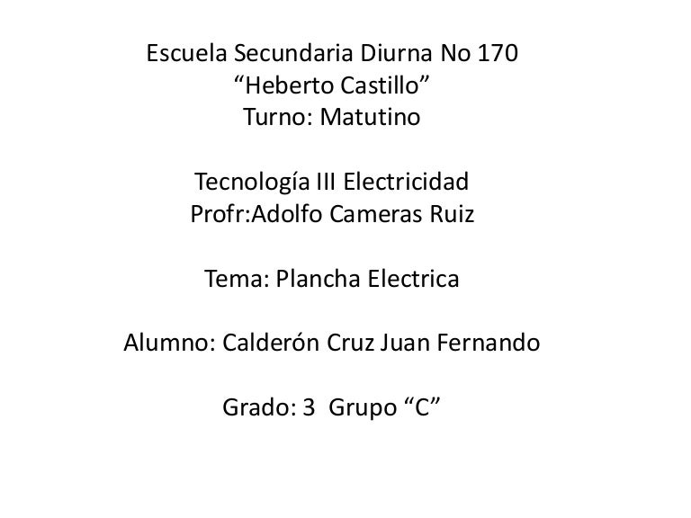Plancha electrica