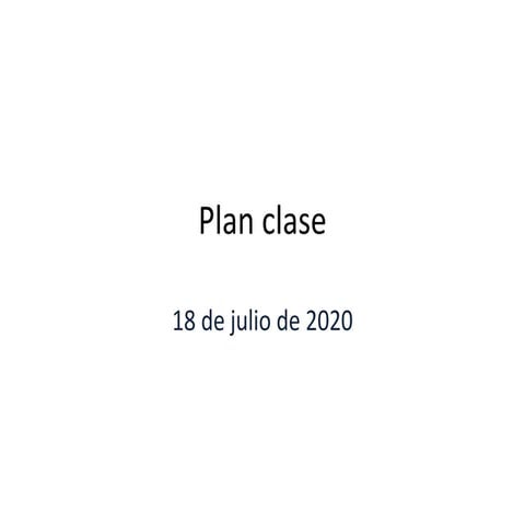 Plan clase 18 julio