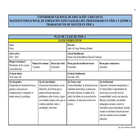 Plan clasejorgemontoya