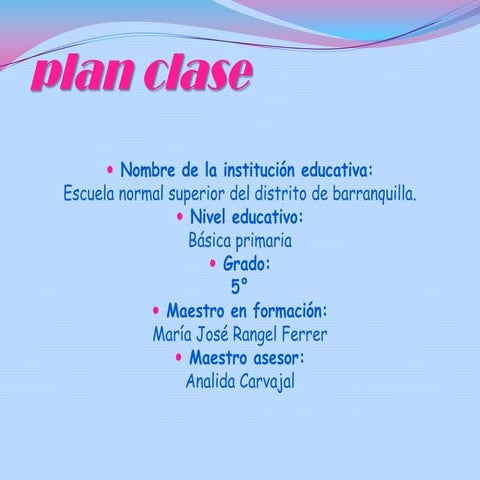 Plan clase 