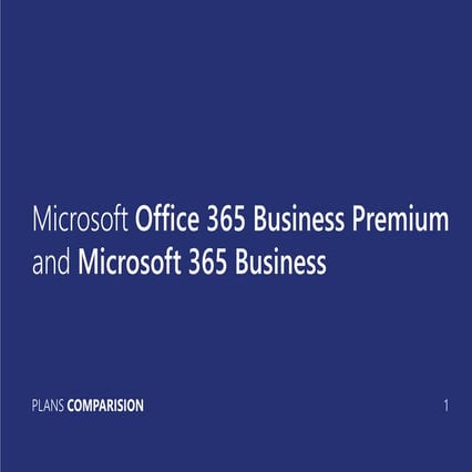 All Plans Comparison - Office 365 and Microsoft 365 Plans