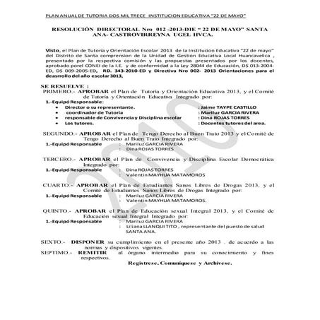 Plan contra bulliyng 22 de mayo