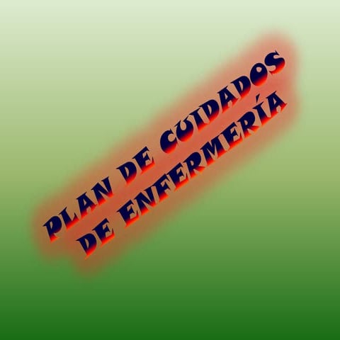 Plan cuidados de enfermeria