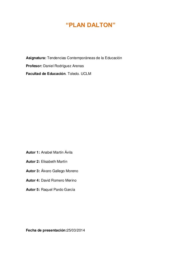 Plan dalton