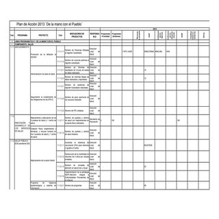 Plan de acción 2013