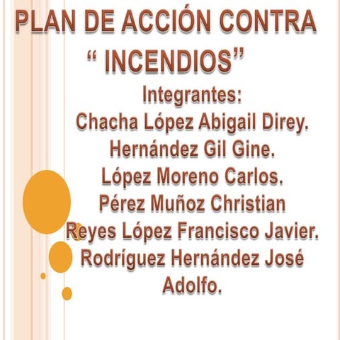 Plan de acción contra incendios
