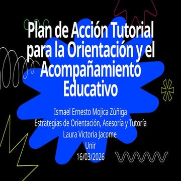 Comprehensive Plan de Acción Tutorial for Educational Guidance and ...