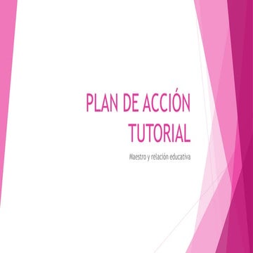 Plan de acción tutorial sagrado corazon | PPTX
