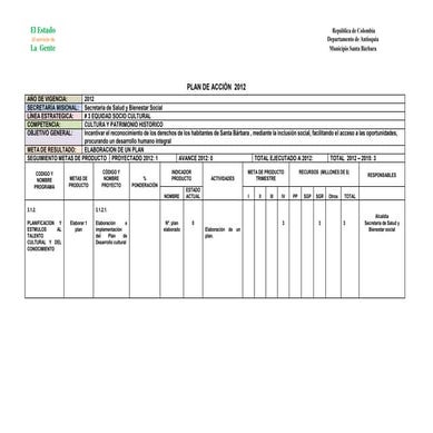 Plan de accion salud