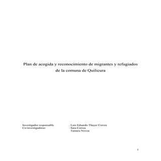 Plan de  acogida final