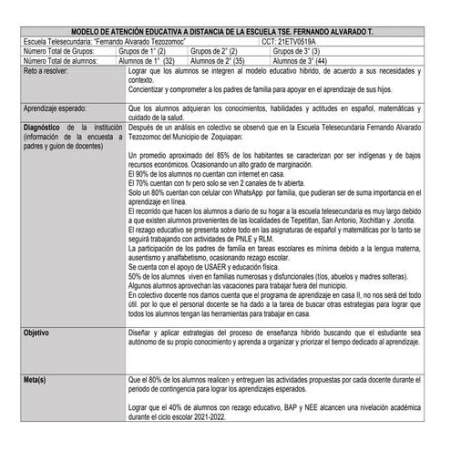 PLAN DE CLASE DE MATEMATICAS PARA PRIMER Y SEGUNDO GRADO DE SECUNDARIA ...